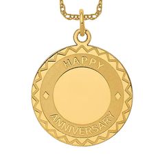 Anniversary Necklace, Fine Jewelry Gift, Selling Jewelry, Happy Anniversary, Chain Pendants, Solid Yellow, Gold Material, Chains Necklace, Precious Stones