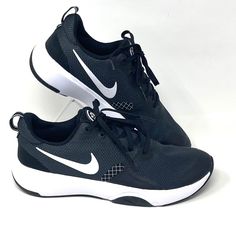 Brand New With Box, No Lid. 100% Authentic. Same Or Next Day Shipping Msrp: $85.00 Save Now! Keep The City On Lock In The Nike City Rep Tr Women's Training Shoe. With A Mesh & Synthetic Upper And Rear Pull Tab For Easy Entry, These Lace-Up Trainers Are Great For Navigating The City Streets Or Switching Between Sets In Your Next Gym Workout. The Cushioned Footbed Provides All-Day Comfort While The Rubber Traction Outsole Keeps Up With Lateral Movement And Different Surfaces. Check Out My Store Fo Black Running Shoes With Laces For Gym, Black Low-top Training Sneakers, Black Low-top Sneakers For Training, Black Running Shoes For Gym With Round Toe, Black Low-top Running Shoes For Gym, Black Sneakers With Branded Insole For Gym, Black Running Shoes With Rubber Sole For Gym, Nike Low Tops, Running Sneakers Women