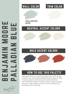 the different shades of paint that are used to create this wall color scheme for your home