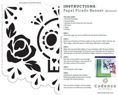 the back side of a card with an image of a flower on it and instructions to make