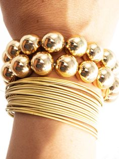 large gold bead bracelet set Adjustable Gold Stretch Bracelet Stackable, Adjustable Stackable Gold Stretch Bracelet, Gold Stackable Stretch Bangle Bracelet, Trendy Gold Stackable Stretch Bracelet, Trendy Gold Stretch Bracelet For Everyday, Trendy Stackable Stretch Bracelet, Gold Stacked Beaded Bracelet, Everyday Gold Stretch Bangle Bracelet, Gold Stacked Bracelets With Round Beads