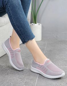 Women's Lightweight Slip-on Sport Shoes — Obiono Sporty Lightweight Slip-on Sneakers, Breathable Slip-on Walking Shoes For Light Exercise, Lightweight Walking Shoes For Summer Sports, Comfortable Breathable Walking Shoes For Summer, Lightweight Sneakers For Summer Sports, Mesh Slip-on Running Shoes For Light Sports, Breathable Walking Shoes For Summer, Lightweight Summer Sneakers For Light Sports, Comfortable Gray Running Shoes For Light Exercise