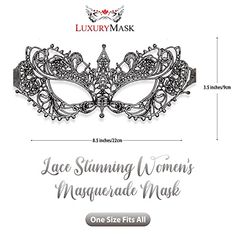 Brand: Luxury MaskColor: Silver ChromeFeatures: Elegant Design: These masquerade masks are a must-have accessory for any formal event or party, adding a touch of sophistication and mystery to your outfit. The intricate lace pattern and beautiful colors make them a show-stopping accessory that is sure to turn heads and make you feel like a true queen Comfortable Fit: We know that comfort is just as important as style, which is why these masks are made from lightweight and breathable materials tha Costume Accessories For Mardi Gras Party, Mardi Gras Costume Masquerade Mask, Silver Masquerade Mask, Lace Masquerade Masks, Luxury Mask, Masquerade Masks, Prom Photos, Masks Masquerade, Masquerade Party