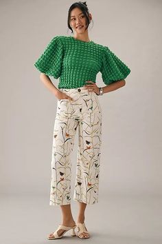 Chic High-waisted Flares For Summer, Chic High Waist Summer Flares, Chic High-waist Summer Flares, Chic Spring Wide-leg Flares, Chic Spring Flares, Spring Wide-leg Flares, Chic Straight Leg Flares For Spring, Casual Spring High-waisted Flares, Chic High-waisted Flares For Spring