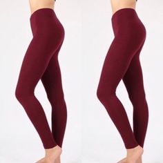 Burgundy Colored Ultra Soft Leggings. High Waisted Buttery Soft Full Length. One Size Fits Most. (2-12). Stretchy & Not See Through. Fabric 92% Polyester And 8% Spandex. These Leggings Are Not Lined. Perfect For Casual Wear Or Dress. Red Stretch Leggings For Fall, Red Stretch Footless Bottoms, Red High Stretch Leggings For Fall, High Stretch Red Leggings For Fall, Red Stretch Yoga Pants For Fall, Full Length Red Leggings For Fall, Red Fall Leggings For Loungewear, Red Full Length Leggings For Fall, Winter Burgundy Stretch Bottoms