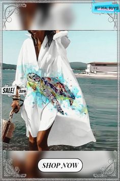 Summer Fit Ladies Long Sleeve Plus Size Bohemian Print Loose Dress Printed Long Sleeve Boho Summer Dress, Long Sleeve Printed Boho Summer Dress, Summer Boho Long Sleeve Printed Dress, White Printed Boho Dress For Summer, Casual Flowy Long Sleeve Beach Dress, White Printed Boho Dress For Vacation, Flowy Long Sleeve Casual Beach Dress, Bohemian Long Sleeve Boho Dress For Beach Season, Long Sleeve Bohemian Dress For Beach Season