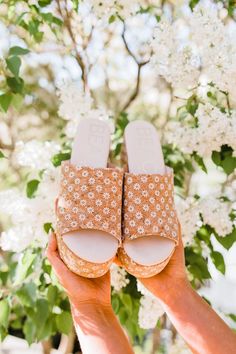 THIS SALE ITEM IS FINAL SALE! Elevate your wardrobe with the Terry Platform Sandal-Daisy Cork! Designed with a cork sole adorned with a beautiful floral pattern, this sandal is perfect for adding a timeless, feminine touch of flair to your look. Plus, true to size fit ensures maximum comfort. Step out in style with this classic yet modern look! *True to size* Material Pattern: Cork // Floral Not sure what size? See our Sizing Page. US Size 6 7 8 9 10 Inches 9" 9 1/4" 9 1/2" 9 3/4" 10" Heel Heigh Custom Baby Shoes, Cork Shoes, Beachy Chic, Bring Happiness, Fashion Fits, Perfect Shoes, Custom Baby, Holiday Outfits, Platform Sandals