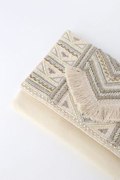 Monica Clutch Purse – The Nod Boutique Chic Beige Embellished Clutch, Chic Beaded Beige Clutch, Bohemian Fringe Clutch For Summer, Wall Pockets, Clutch Purse, Chain Strap, Gold Chains, Boho Chic, Boutique