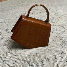 Excellent Condition, Leather Bag, Never Used But The Tag Is Removed Chic Orange Formal Satchel, Orange Top Handle Shoulder Bag With Dust Bag, Chic Orange Top Handle Satchel, Chic Orange Satchel For Evening, Chic Orange Evening Satchel, Orange Double Handle Evening Bag, Chic Orange Box Bag, Formal Orange Top Handle Shoulder Bag, Elegant Orange Satchel