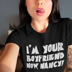 I'm Your Boyfriend Now, Nancy - Freddy Krueger A Nightmare on Elm Street Inspired Short-Sleeve Unisex T-Shirt - Nightmare on Film Street Store Wes Craven, A Nightmare On Elm Street, Elm Street, Nightmare On Elm Street, Freddy Krueger, A Nightmare, Your Boyfriend, On Film, Unisex Tshirt