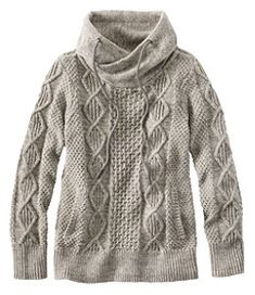 #LLBean: Women's Signature Cotton Funnelneck Sweater 100% Cotton Clothes, Comfy Cotton Sweater, Clothes Flatlay, Fisherman's Sweater, Fisherman Sweater, Summer Work Outfits, Iconic Style, Style Cardigan, Work Outfits Women