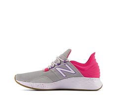 New Balance Fresh Foam Roav Girls Sneaker She ll stay active and nimble in the Fresh Foam Roav girls Sneaker from New Balance. Featuring a breathable mesh & synthetic upper with an ultra-modern construction for a snug fit, this lace-up Shoe is lightweight and supportive. The Fresh Foam midsole provides precision cushioning while the durable outsole keeps her grounded in style. Mesh/synthetic upper Lace-up closure Ultra Heel designFresh Foam midsole Rubber outsole Pink New Balance Athleisure Sneakers, Pink New Balance Sneakers In Athleisure Style, Pink Athletic Running Shoes For Light Sports, Casual Sweat-resistant Running Shoes For Gym, Pink Running Shoes For Light Sports, Pink Athleisure Running Shoes For Light Sports, Sporty New Balance Sneakers For Spring, Moisture-wicking Activewear For The Gym, Moisture-wicking Gym Activewear