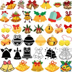 christmas bells and bells cliparts for scrapbooking, cards, etc - free