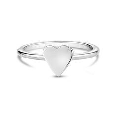 How will you love this stainless steel heart ring? Go ahead and count the ways. This ring has a smooth stainless steel band. The small heart on the front is engravable, which allows you to make this minimalist piece your own. If you like the dainty look, then keep the ring as a solitary piece. However, this heart ring can also be used in a stackable set. Stackable rings can be layered on top of each other. This enhances the minimalist design for a distinctive look that is entirely customized to Beach Shower, La Forge, Small Heart, Precious Jewelry, Heart On, Stainless Steel Band, Dainty Ring, Steel Ring, Steel Jewelry