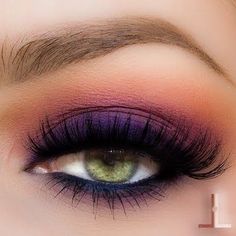 Orange Eye Makeup, Purple Smokey Eye, Makeup Looks For Green Eyes, Beauty Make-up, Makijaż Smokey Eye, Makeup Goals, Smokey Eye Makeup, Make Me Up