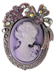 PRICES MAY VARY. Gorgeous vintage cameo style. a beautiful cameo brooch featuring enamel lady maiden in a filigree frame with floral, ribbon and crystal rhinestone detail on a metal alloy base. for those that love vintage style accessories this brooch is the perfect little touch to really make a look pop. from the ribbon detail to the adorable crystal rhinestone flowers, this brooch is elegance defined. Presents for loved ones. give this vintage inspired pin to a loved one on occasions such Vale Filigree Frame, Bow Pendant, Cameo Jewelry, Victorian Lady, Vintage Cameo, Cameo Brooch, Elegant Accessories, Ribbon Bow, Ribbon Bows