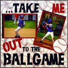 an image of a baseball card with the words take me out to the ballgame