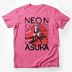 Neon Asuka Anime Graphic T-Shirt, Red Mecha Design, Unisex Manga Tee, Vintage Robot Art Shirt, Cool Anime Lover Gift Male T-Shirt Custom graphic T-Shirt.Customize your color Red Anime T-shirt For Fans, Red Anime Graphic T-shirt, Pink Short Sleeve Top With Anime Print, Red Cotton Top With Anime Print, Red Anime Crew Neck Top, Red Anime Print Top For Streetwear, Pink Graphic Tee With Character Print, Red Pop Culture T-shirt With Front Print, Pink Anime Print Short Sleeve T-shirt