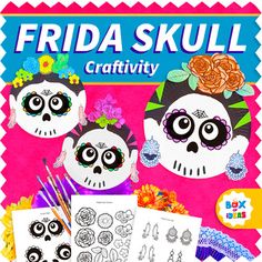 frida skull craftivity kit for kids