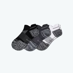 Women's Running Ankle Sock 3-Pack – Bombas Bombas Socks, Ankle Sock, White Charcoal, Calf Socks, Charcoal Black, No Show Socks, Dress Socks, Knee High Socks, Always And Forever