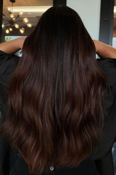 Dark Chocolate Brown Auburn Hair Multi Dimensional Dark Brown Hair, Rich Cinnamon Brown Hair, Hair Colour For Black Hair, Dark Brunette Hair Ideas, Dimensional Dark Brunette, Auburn Brunette Hair, Dimensional Brown Hair, Chocolate Auburn Hair, Redish Brown Hair