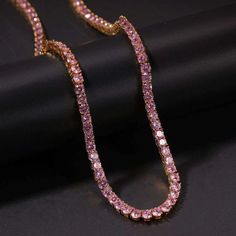 Looking for a piece that would definitely complete your outfit?This Pink Tennis Choker Tennis Chain is the best combo in your favorite OOTD.This one-row tennis chain is made out of high-quality copper and cubic zirconia, it also has two color schemes gold/silver that really made it look very classy and trendy.You don't have to worry if it will fit you because this sophisticated tennis chain has also available lengths you can choose from. Make your outfit stand out from the crowd, grab yours now! Cuban Link Chain Women, Kalung Choker, Cuban Choker, Rose Gold Choker, Pink Tennis, Pink Choker, Women Choker Necklace, York Travel, Bling Necklace