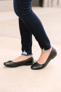 How precious and versatile are these flats?! They are perfection! These ballet flats are can be worn with jeans, joggers, leggings, or dresses for so many different occasions! 
True to size. Luxury Black Ballet Flats For Formal Occasions, Preppy Life, Jeans Joggers, Travel Necklace, Black Ballet, Ballerina Shoes Flats, Cruise Outfits, Long Sleeve Outerwear, Two Piece Swimwear