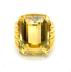 18K Yellow Gold Cocktail Emerald Cut Citrine Ring Size 8 A perfect gift for your loved one for any special occasion or holiday! Ring Length: 33.28mm Ring Width: 27.79mm Gemstone: Citrine Item will be placed in a gift box. Ring Casting, Gold Cocktail, Citrine Ring, Emerald Cut, Rings Statement, Citrine, Statement Rings, Special Occasion, Emerald