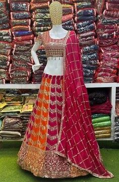 ad eBay - BOLLYWOOD INDIAN PAKISTANI ETHNIC PARTY WOMEN FAUX GEORGETTE LEHENGA CHOLI D247 - Buy Now, click the link (eBay) Anarkali Chinon Choli, Anarkali Style Chinon Choli, Multicolor Semi-stitched Georgette Choli, Multicolor Choli With Dabka Work For Party, Multicolor Dabka Work Choli For Party, Designer Multicolor Georgette Lehenga, Designer Multicolor Georgette Choli, Festive Sharara With Unstitched Blouse In Georgette, Festive Georgette Sharara With Unstitched Blouse