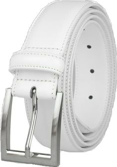 Gelante Genuine Leather Belts are made of high quality genuine leather, polished silver metal buckle and feather edging with topstitching. Our classic dress belts are simple elegant and carefully crafted, it's good for all sorts of occasions. Its comes in a Gift box and ready to be as a gift also. Size: Small (30-32).  Color: White.  Gender: male.  Age Group: adult. Modern White Formal Belt, Modern White Belt For Formal Occasions, Elegant White Leather Belt, Elegant White Belt Buckle, Dress Belts, Belts For Men, Polish Silver, Genuine Leather Belt, Simple Elegant