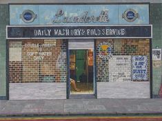 the front entrance to laundrete's daily laundry and foot service store