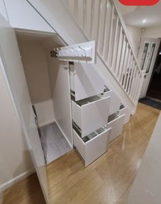 Open Riser Stairs, Gömda Rum, Stair Drawers, Understair Storage, Compact Office, Under Stair Storage, Under Stairs Storage Solutions