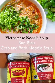 vietnamese noodle soup with crab and pork noodle soup