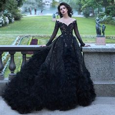 Luxury Ball Black Long Sleeves Feathers Custom Made Wedding Dress Luxury Wedding Dresses BlissGown Black 22W Black Wedding Gowns, Column Wedding Dress, Bespoke Wedding Dress, Beach Wedding Dress Boho, White Prom Dress, Tea Length Wedding Dress, Classic Wedding Dress, Luxury Wedding Dress, Short Bridesmaid Dresses