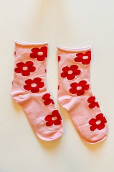 Printed Socks, Hot Pink Floral, Stretch Back, Pink Socks, Beginning Boutique, Branded Gifts, Sock Shop, Girl Gang, Softies