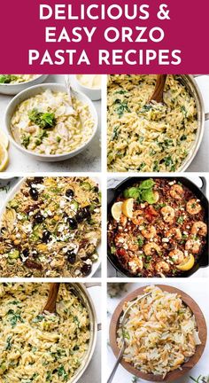 These easy orzo recipes are our weeknight secret weapon! From a simple orzo salad to creamy orzo soup, this recipe collection has you covered with some healthy dinner ideas that are sure to impress. We're sharing our favorite orzo pasta recipes, plus some tips to buy, cook, and store orzo. You'll find a mix of one pot recipes, simple side dishes, and main dish recipes. Serve orzo as a side, or add some shrimp, chicken, salmon, or other fish to make this pasta the star of the show! Orzo Pasta Recipes Dinners, Recipes Using Beef Broth, Easy Orzo Recipes, Simple Orzo, Orzo Dinner Recipes