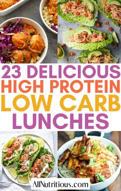 low carb lunches that are delicious and easy to make with the help of ingredients