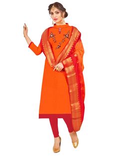 Discover elegant Indian churidar suits in vibrant colors and intricate designs. These premium-quality suits blend tradition and style, making them perfect for festive and formal occasions. Available in different sizes to suit every preference, they ensure a flawless fit. Shop now at Mirraw and enjoy fast shipping to the USA, UK, and Canada. Browse today and add timeless charm to your wardrobe! Red Dupatta, Salwar Materials, Salwar Suit Designs, Cotton Dress Material, Cotton Dupatta, Ethnic Looks, Cotton Blends Dress, Readymade Blouse, Suit Designs