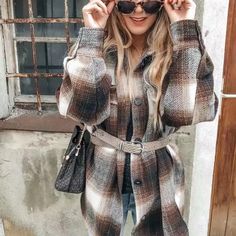 New For Fall/Winter 21! Featuring Our Woven Soft Flannel Plaid Oversized Shacket - Shirt/Jacket! Button Up Style. Slightly Oversized. Material: Cotton Blend Winter Clothes Women, Plaid Jacket Women, Check Jacket, Cashmere Fabric, Fall Plaid, Women Jacket, Coat Winter, Jacket Long, Woolen Coat