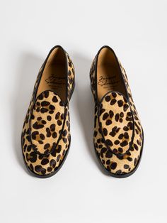 The JACQUES Leopard Hairy calf loafers offer the perfect twist to your essential wardrobe. Crafted from a single piece of material, these slip-on loafers are meticulously constructed and adorned with delicate leather piping. Luxuriously designed, they exemplify Jacques Solovière Paris's dedication to crafting elegant and comfortable footwear that withstands the test of time with effortless charm. The soft hairy calf leather upper lends a unique touch.-Hairy calf leather Leopard-Black cemented leather sole-Come with dust bag-Made in Portugal Leopard Black, Comfortable Footwear, Black Cement, Essential Wardrobe, Design Illustrations, Derby Shoes, Light Stain, Golf Shoes, Single Piece