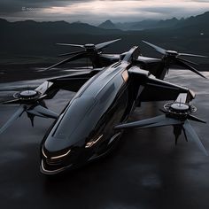 a black and white photo of a flying vehicle