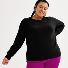 This plus size Tek Gear Ultrasoft fleece crewneck sweatshirt is a wardrobe must-have. Click on this WOMEN'S GUIDE to find the perfect fit and more! TECHNOLOGIES & FEATURES Crewneck Long sleeves Tag free Rounded hem Ribbed cuffsFIT & SIZING 28-in. length Regular fit LightweightFABRIC & CARE Cotton, polyester Machine wash Imported Size: 4X. Color: Mneral Black. Gender: female. Age Group: adult. Petite Size Chart, Womens Fleece, Womens Size Chart, Crew Sweatshirts, Petite Size, Womens Clothing Tops, Gender Female, Crewneck Sweatshirt, Sweatshirts Women