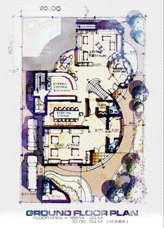 Architectural digital sketch plan Sketch Plan, Ground Floor, Sketch, Sculpture