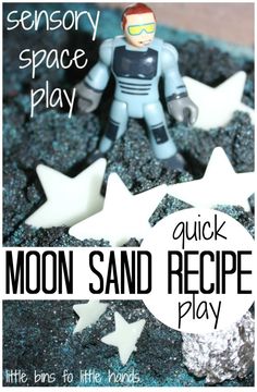 the moon sand recipe play is an easy activity for kids to learn how to use it