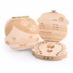 Description: When your baby milk teeth fall off, do not worried, and help save it in the teeth box for the baby to stay a wonderful childhood memories. Corrosion-resistant and durable for long-time tooth storage. Every deciduous tooth is unique for you and your baby, so we sell the meaningful box to help you save the memorable moments about the kid's growth. Features: There are different direction labels for the different kinds of teeth holes: Molars, Canines, and incisors, and the middle area c Tooth Keepsake, Record Box, Milk Teeth, Saving For Baby, Fairy Box, Tooth Fairy Box, Tooth Box, Kids Teeth, Box Creative