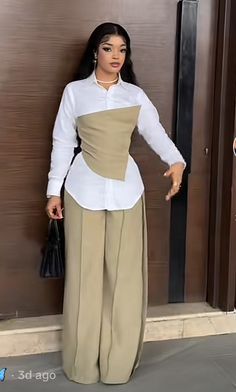 Preppy Black Women Outfits, Fashionable Business Attire For Women, Pasta Making Class Outfit, Modest Coperate Wears, Classy Slacks Outfit Women, Corporate Outfit Inspo Women, Fancy Travel Outfits, Master Of Ceremony Outfit, Classy Elegant Outfits Aesthetic