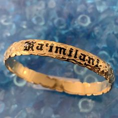 Locally Handmade. Please Allow 3-5 weeks for delivery. You will love and cherish these Custom Hawaiian Scroll Bangles. The Hawaiian Scroll Design is hand engraved by a local Master Engraver. Free Engraved Name in Black Enamel or Raised Gold lettering is included! It is beautiful, one-of-a-kind and custom made especially for YOU!! Our customers tell us these look just like the solid gold pieces they have - but we've made them affordable with 14K Gold Plating over .925 Sterling Silver. 10mm ~ $249 Luxury Heirloom Etched Bracelets, Hawaiian Jewelry Traditional, Adjustable Heirloom Bracelets For Anniversary, Adjustable Symbolic Jewelry With Engraving Option, Traditional Adjustable Engraved Ring For Anniversary, Heirloom Adjustable Engraved Ring For Promise, Adjustable Heirloom Engraved Ring For Promise, Adjustable Engraved Ring With Text For Promise, Heirloom Adjustable Bracelets For Ceremonial Occasions