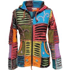 Premium Quality Women's Stonewashed Embroidered Nepalese Hand Made Pixie Cotton Hooded Jacket, Womens jacket Embroidered Fall Hoodie Outerwear, Hooded Cotton Outerwear With Embroidery, Hooded Cotton Embroidered Outerwear, Embroidered Cotton Hooded Outerwear, Hippie Hooded Hoodie For Fall, Multicolor Cotton Hooded Jacket With Pockets, Fitted Cotton Hooded Jacket With Drawstring, Multicolor Cotton Hooded Winter Jacket, Bohemian Hooded Patchwork Outerwear