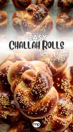 Mini Challah Rolls. Challah Buns, Easy Challah, Challah Rolls, Jewish Sabbath, Bread Rolls Recipe, Homemade Sandwich