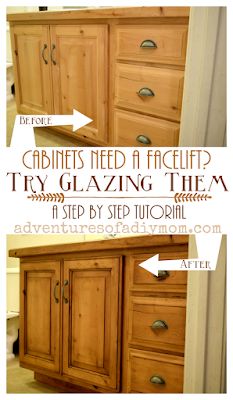 how to glaze cabinets with step by step instructions